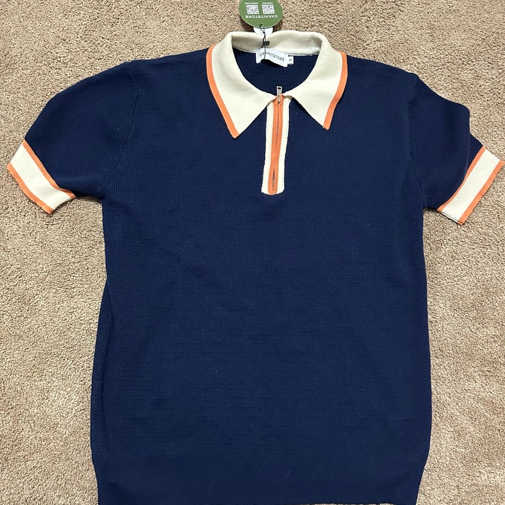 OXKNIT Men’s Knitted Polo Sweater
